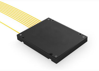 1 × 8 PLC Fiber Optic Splitter ABS Package Low Polarization Dependent Loss