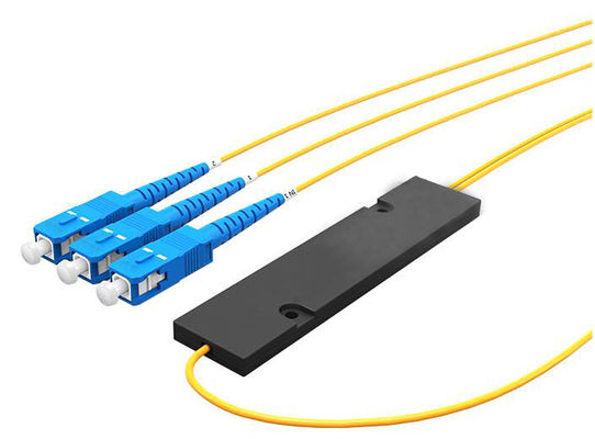 1260nm 2.0mm SC UPC 1x2 PLC Fiber Optic Splitter