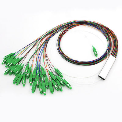 1X16 0.9mm Mini Blockless Fiber Optic Splitter Steel tube