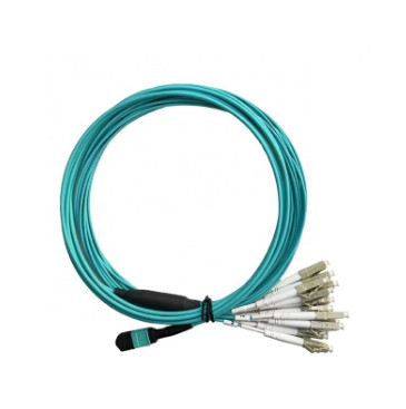 De Vezel Optische Kabel MPO van Aqua Color OFNP aan de Kern van LC 12