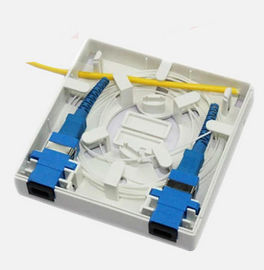 White color FTTH mini customer terminal box retardant ABS plastic shell for SC adapter