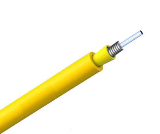 De gele Optische Kabel GJSJV van de kleurengjsjv Coaxiale Gepantserde Binnenvezel met 0.6mm Strakke Buffer