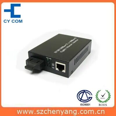 Fibre optic media converter (10/100/1000Base-Tx tot 1000Base-SX 850nm multi mode 220/550M)