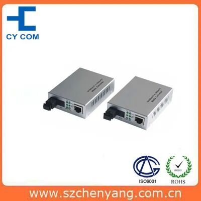 Fiber optic media converter (10/100M WDM 1310&550nm single fiber SM 20Km SC)