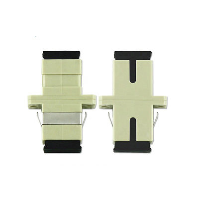 SC Type LC / PC MM Duplex Beige Optical Fiber Adapter For Data Transmission